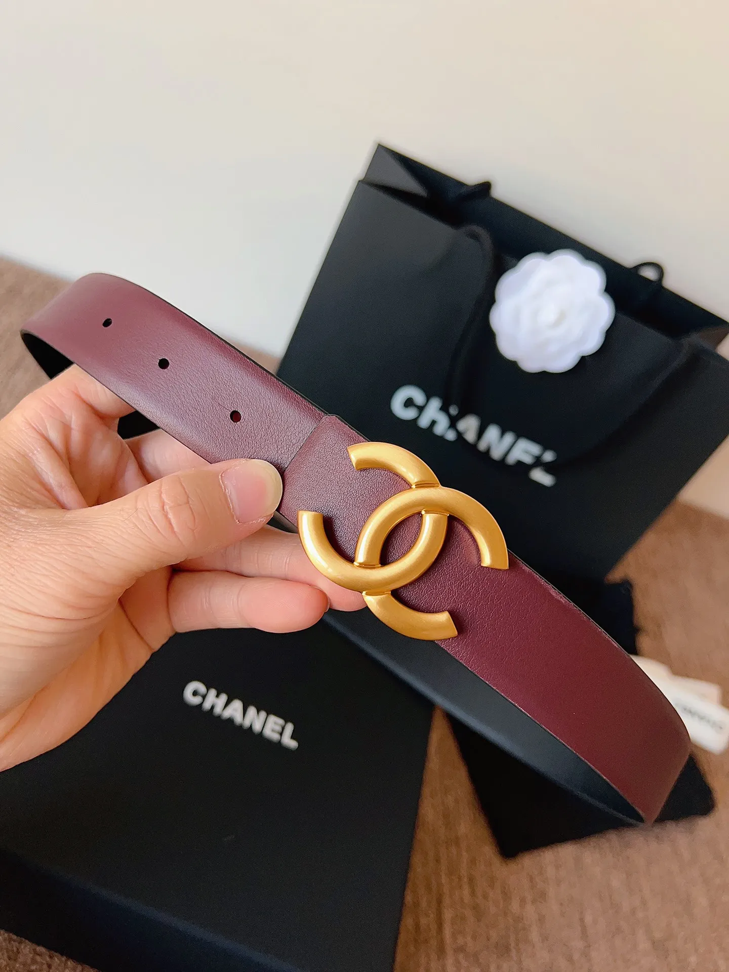 💰460💰Full package💰 💍Purchasing-grade Chanel CHANEL⚡️🌹3.0cm Xiaoxiang women's belt, double-sided imported first-layer original calfskin, pure copper hardware, low-key luxury