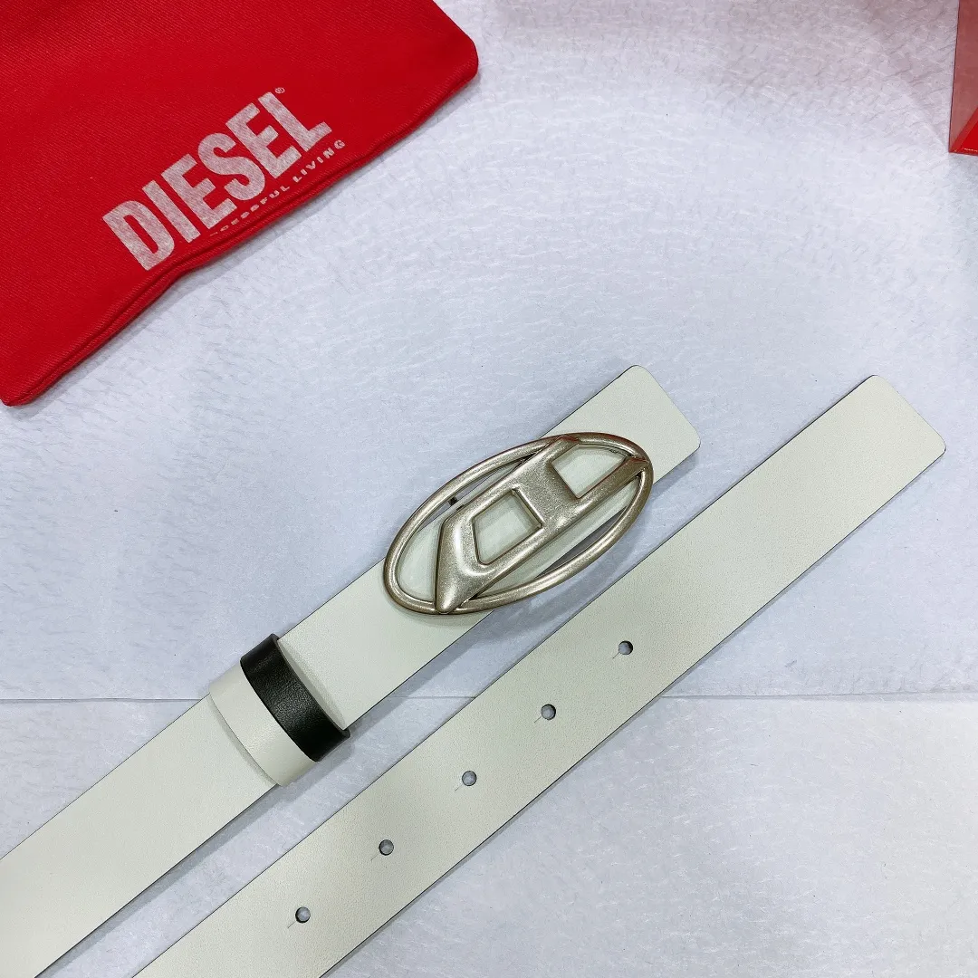 💰480💰Authentic packaging💰 💍Purchasing-grade Diesel leather, retro silver buckle, popular trendy brand, width 3.0cm, double-sided