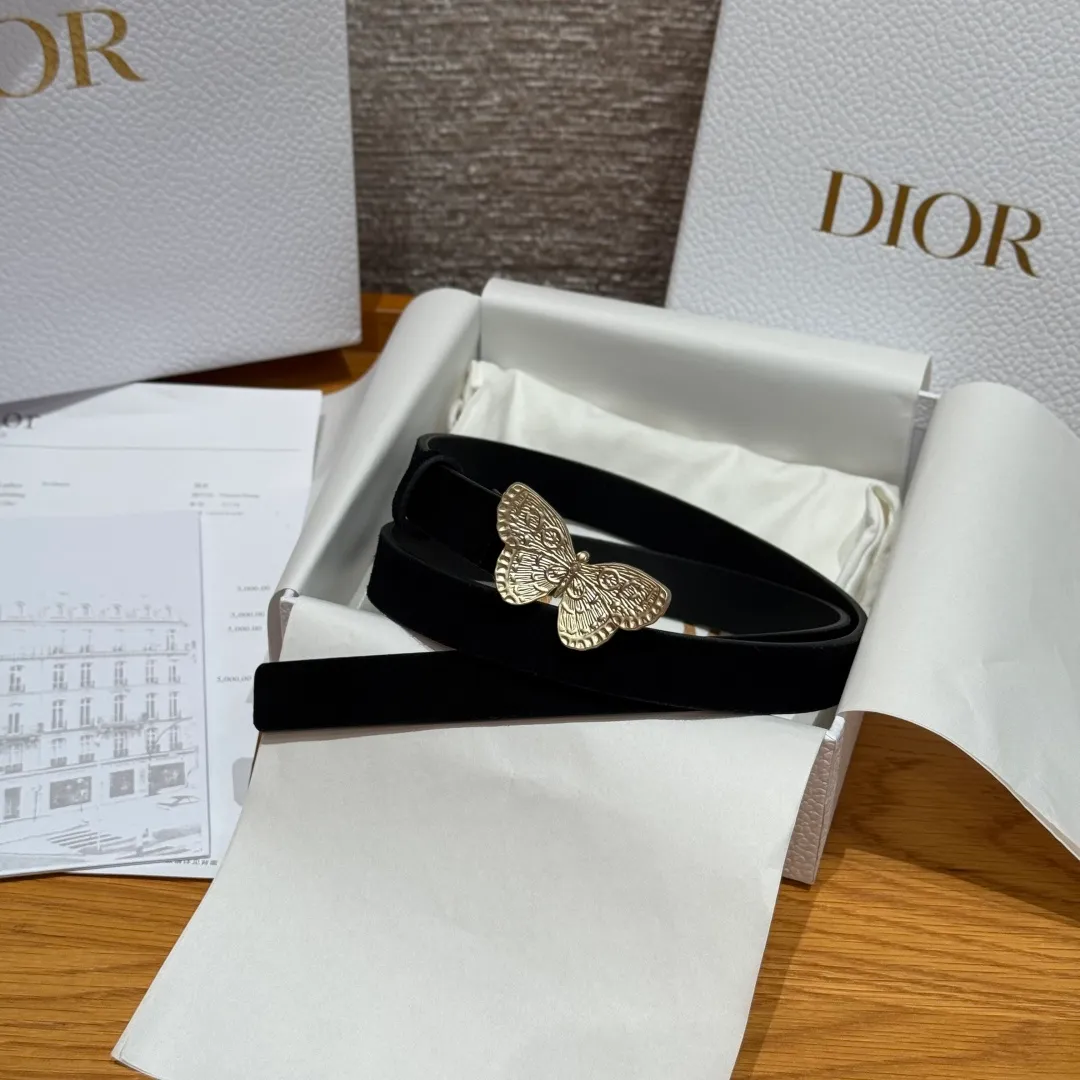 💰440💰Full package💰 💍Purchase level Dior⚡️Good new women's belt 24 early spring Metamorphose belt, 20mm suede design on the front, smooth cow leather on the back, super popular, butterfly buckle series.⚡️🌹Width 2.0cm