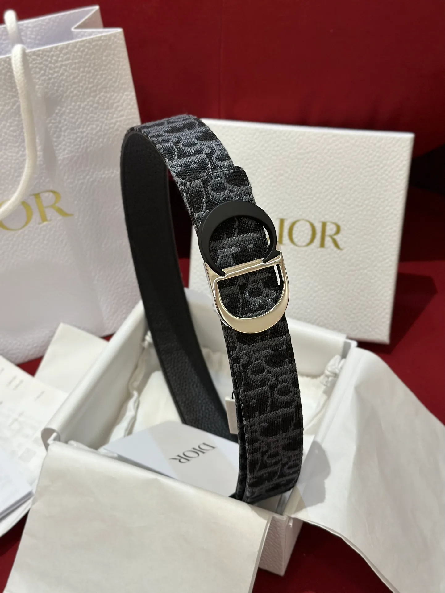 💰460💰Full package💰 💍Purchase-grade Dior imported calfskin soft belt C. D classic logo metal buckle new design buckle calfskin soft belt 3.5cm boutique