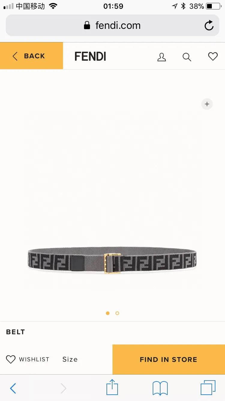 💰440💰Complete package💰 💍Purchase level FENDI (Fendi) counter same style Men's casual webbing 4.0cm wide Satin material showing gray and black jacquard FF pattern Retro silver metal double-ring buckle adjustable low-key fashion casual