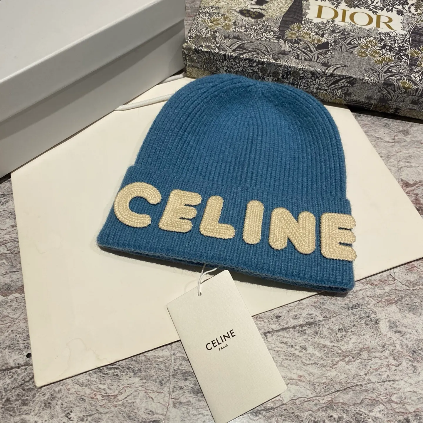 CELINE cashmere knitted hat