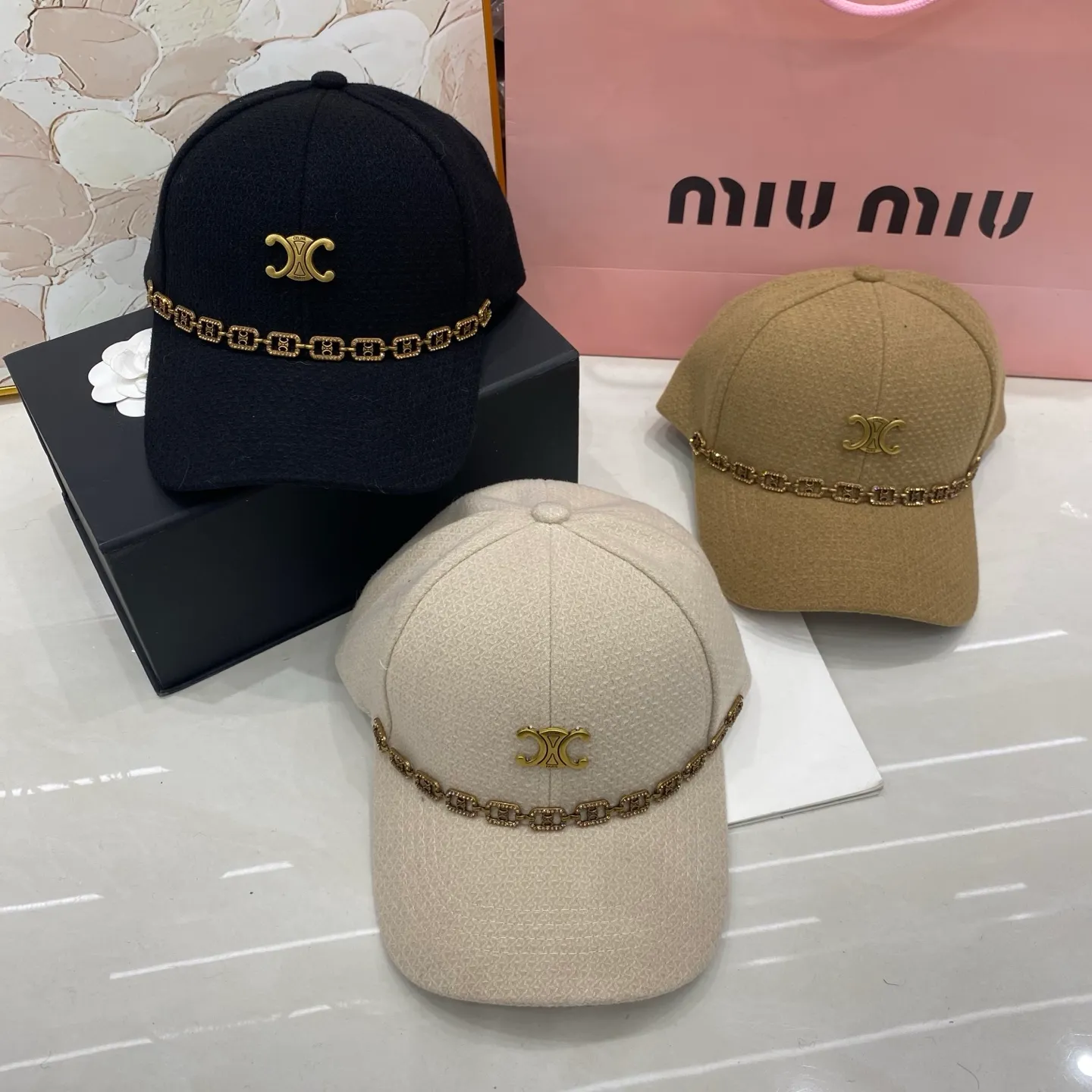 CELINE autumn and winter baseball cap