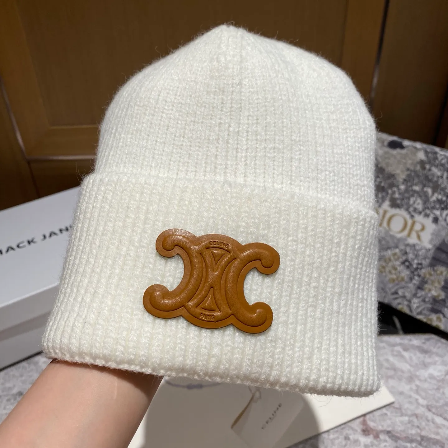 CELINE cashmere knitted hat