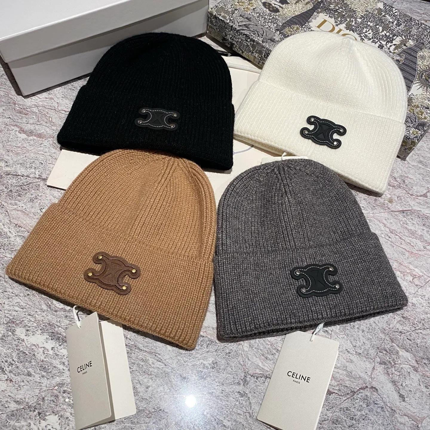 CELINE cashmere knitted hat