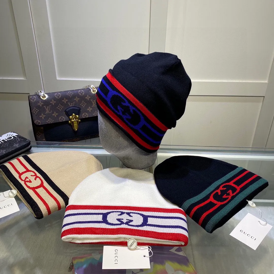 P50 with dust bag GUCCI Gucci original single hat official website new hairband decorative knitted hat, love][love] wool cashmere double-layer hat😱😘warm and fashionable, simple and elegant, more fashionable and high-end!