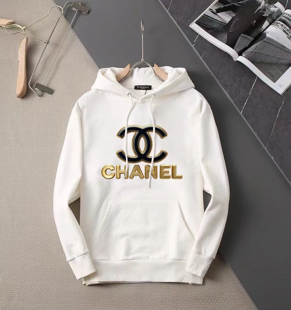🅿️240 brand [CHANEL Chanel] (good news for fat people) 2025ss spring latest long-sleeved hooded sweatshirt, on sale simultaneously on the official website. Refreshing and breathable. Made of top Tencel Roman. Comfortable and soft. 3D three-dimensional clarity. Super fashion sense. Great gift for your own use. Size: M-5XL (can wear up to 220 pounds)