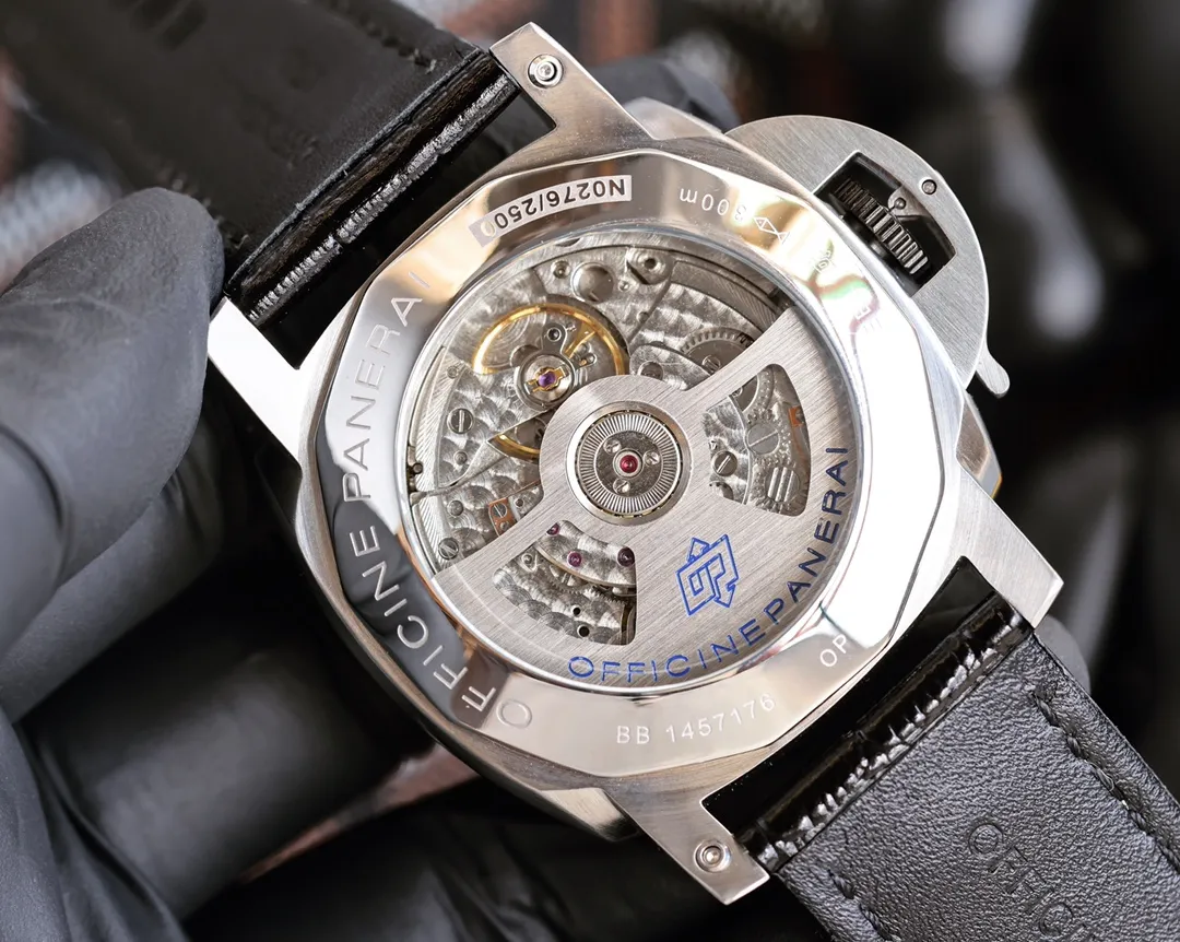 【High-end replica】💰1440! Panerai PANERAI curved coated glass 44mm*16mm first layer cowhide strap with original pin buckle fully automatic machine a watch from a tough guy