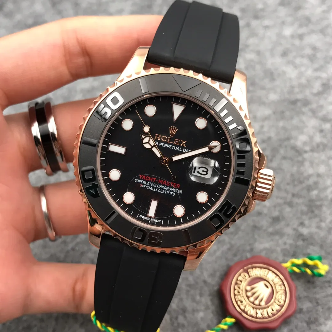 [Foreign trade import] 💰970 Rolex - ROLEX 👑 Style: YM yacht series - mechanical watch Movement: Original imported Citizen 8215 movement Case: 316L stainless steel case Strap: Imported silicone strap/original safety buckle Mirror: sapphire glass💎 Size: diameter 40mm thickness 12mm / diameter 44mm thickness 14 D85!