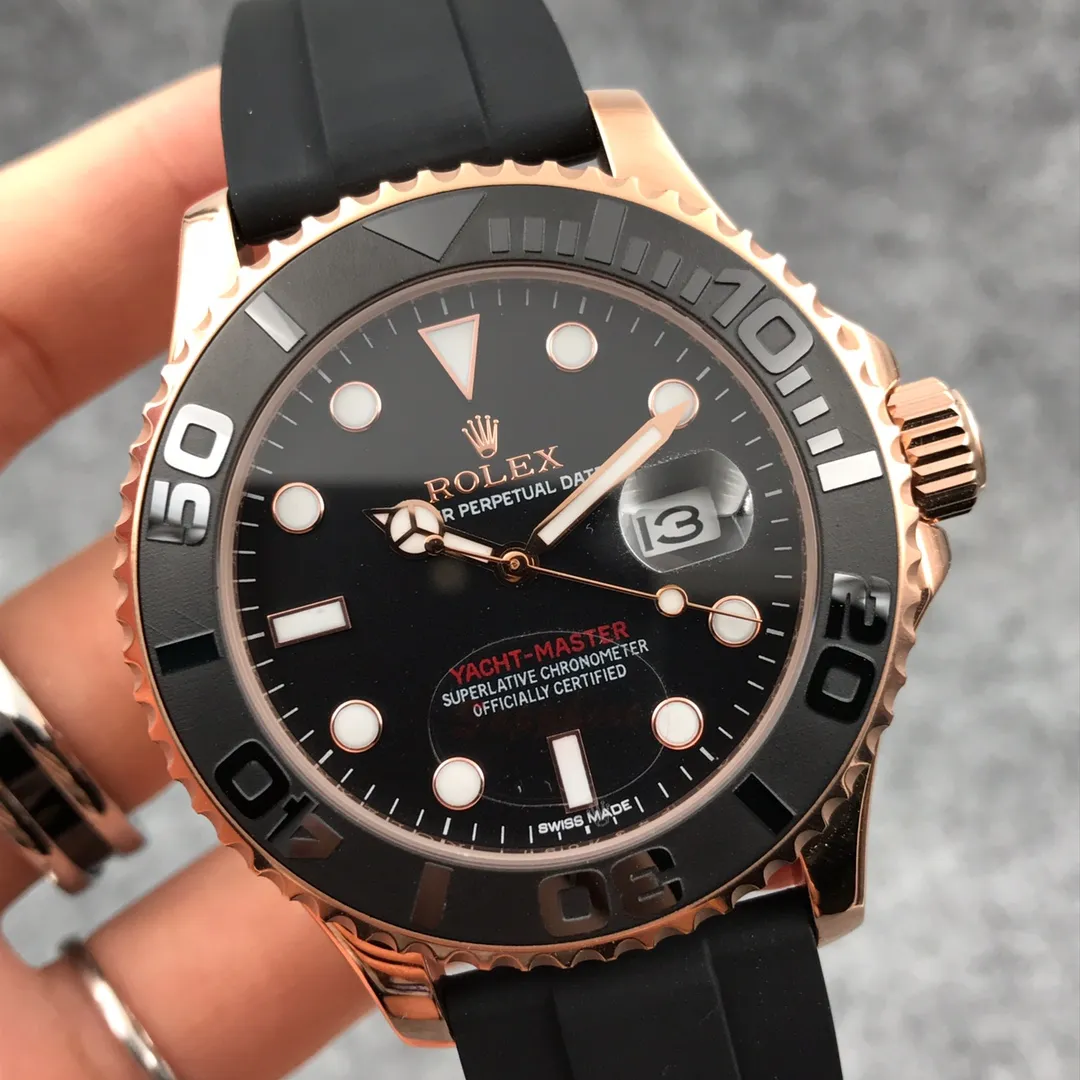 [Foreign trade import] 💰970 Rolex - ROLEX 👑 Style: YM yacht series - mechanical watch Movement: Original imported Citizen 8215 movement Case: 316L stainless steel case Strap: Imported silicone strap/original safety buckle Mirror: sapphire glass💎 Size: diameter 40mm thickness 12mm / diameter 44mm thickness 14 D85!